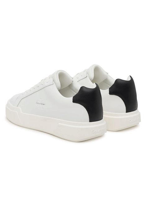 Scarpe Tommy Hilfiger Chunky Cupsole LaceUp LTH Bianco Nero Uomo CALVIN KLEIN | Sneakers | YM0YM01344-01W